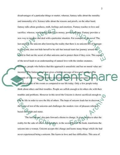 Possibility of Fantasy to Create a Subversive Space to Critique or Challenge the Mainstream Culture