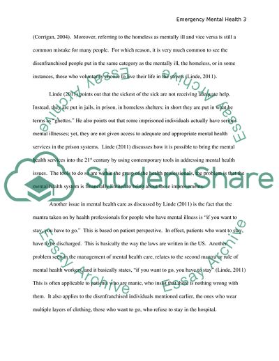 Emergency Mental Health