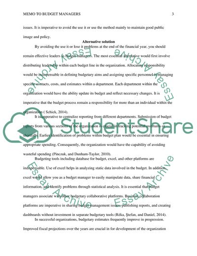 Avoiding Surplus Budget at the End of the Financial Year