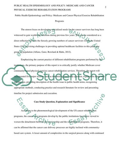 Public Health Epidemiology and Policy