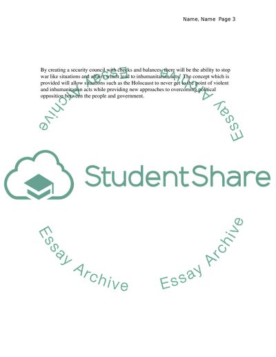 Holocaust and the Vision of International Security