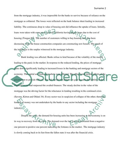 Power of Mortgage in the Financial Market