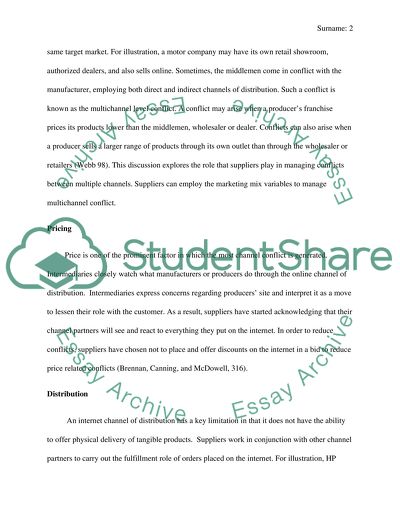 Responsibilities That Suppliers Play to Manage Conflict between Multiple Channels