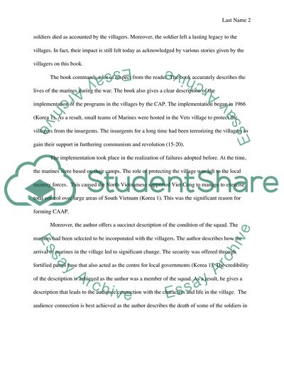 Book Report on the Village by Bing West