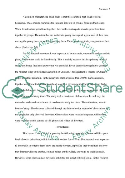 Otters as Specific Mammals