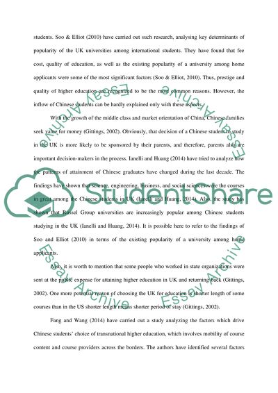 Trends in Participation and Attainment of Chinese Students in the UK Higher Education