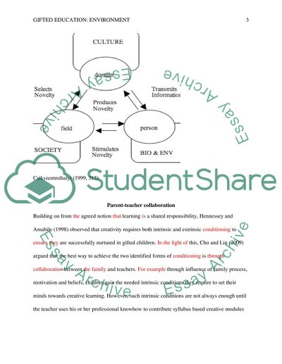 Gifted Education: Environment