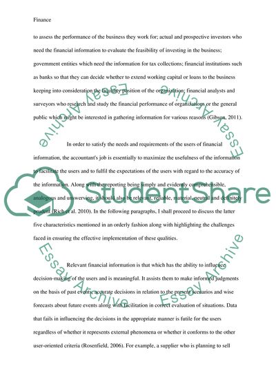 Objectives of Financial Statements