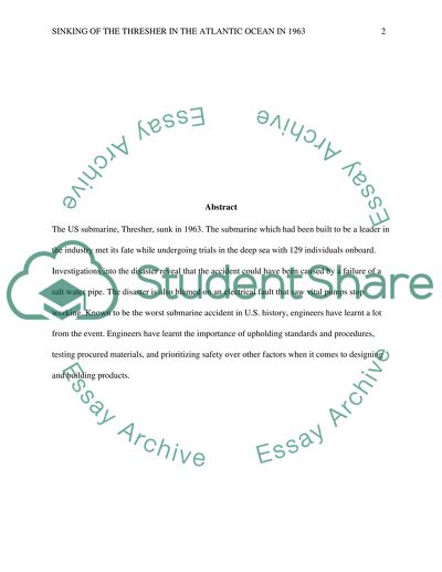 Thresher Sinking Atlantic Ocean