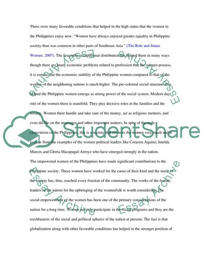 Status of Women in the Philippines