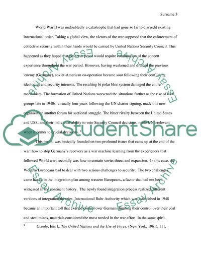 Approach towards International Security during the Cold War Period