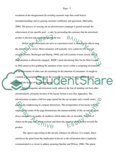 The Mini Advertising Campaign