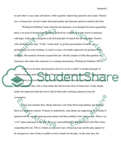 Analysis of Waiting for Guffman