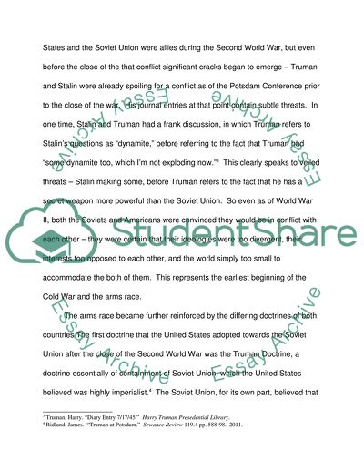 The Origins and Early Form of the Arms Race