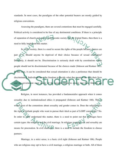 Argument on Gay Marriage