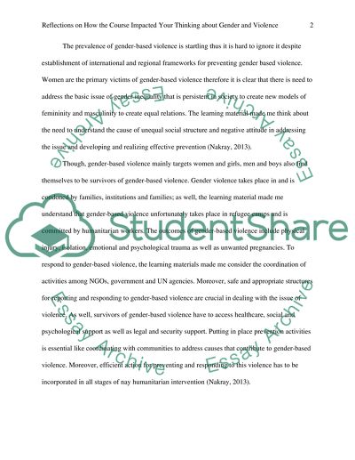 Thinking About Gender and Violence