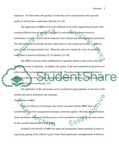 The Management of an Organization