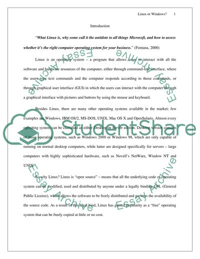 Using Linux Instead of Windows