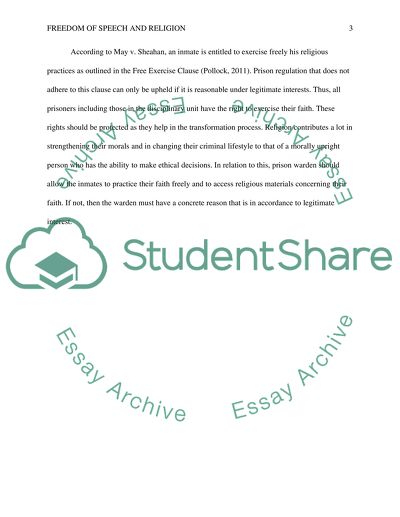 Freedom of Speech for Inmates