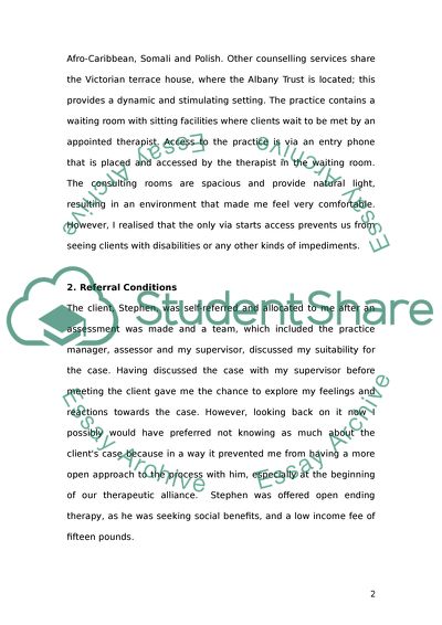 A Special Therapeutic Setting