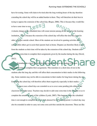 Extending a School Day