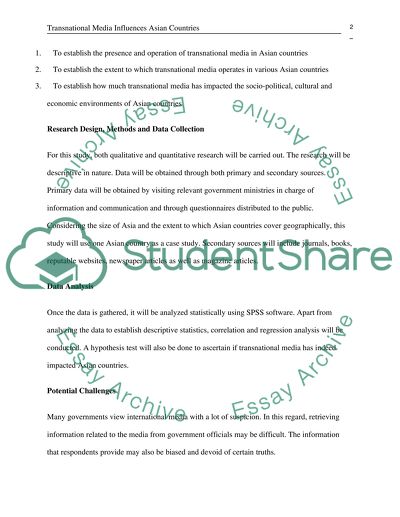 To what extent do transnational media exert influence on Asian countries ---outline