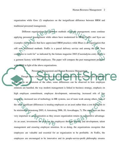 The Management of Human Resources