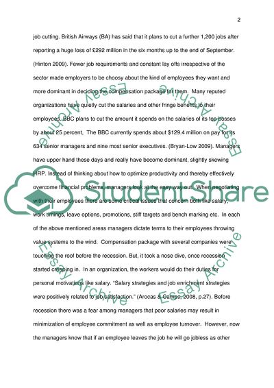 Human Resource Strategy in Recession