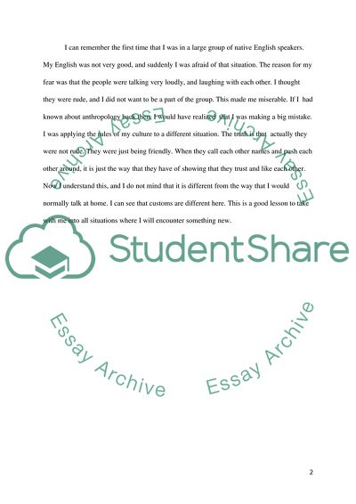 Cultural Anthropology