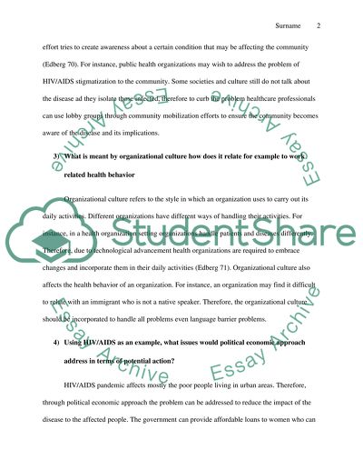 Community Mobilization Effort and Ethno-Medical System