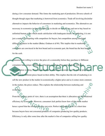 Comparison of Economics and Marketing