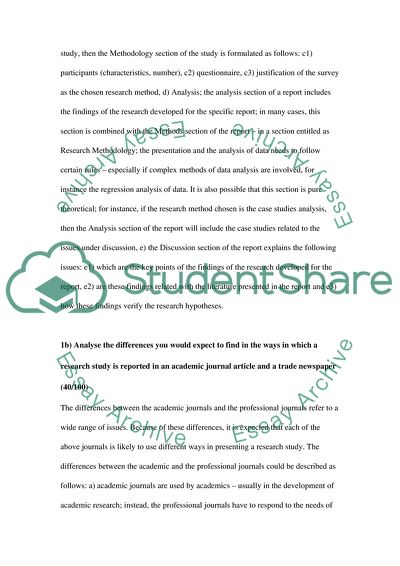 The Research Particularities