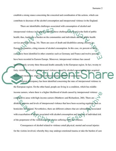 How Alcohol Consumption Affects the Rate of Interpersonal Violence on a Global Scale