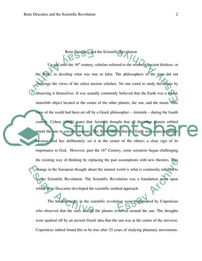 Rene Descartes and the scientific revolution