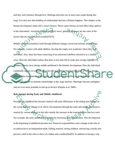 Psychological Adjustments during Early and Middle Adulthood