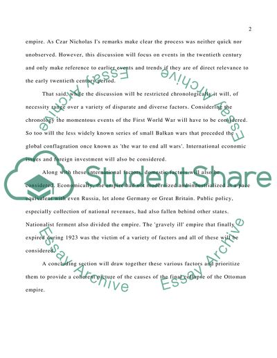 The Fall of the Ottoman Empire