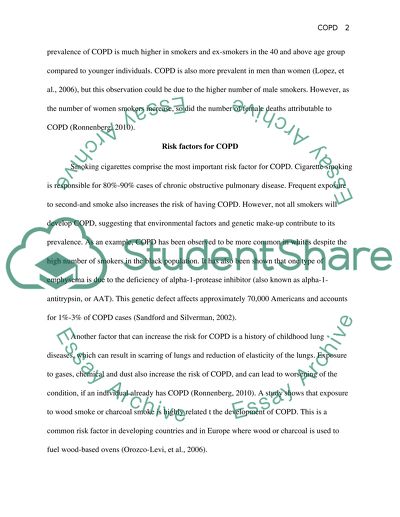 The Management of Chronic Obstructive Pulmonary Disease