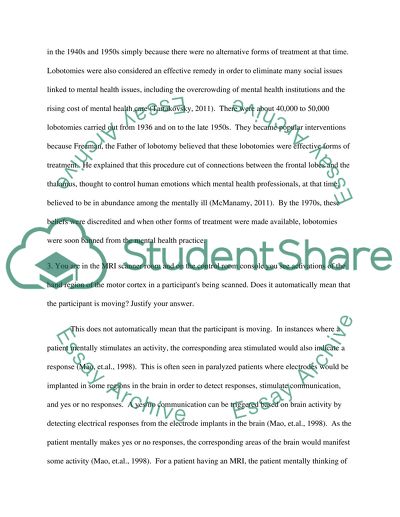 A Lesion in the Motor Cortex