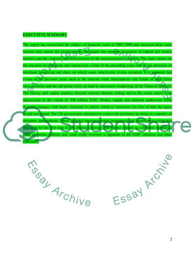 Analysis for the Bank of England