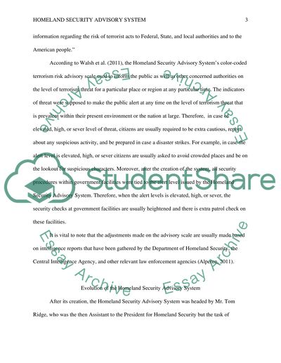 Homeland Security Advisory System