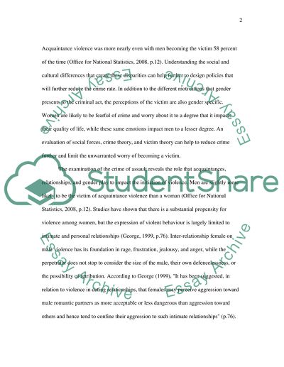 Crime in the UK: Gender Issues