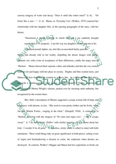 Connections in Trifles by Susan Glaspell