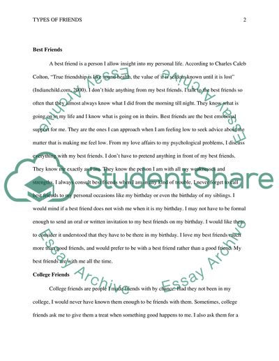 Group of friends essay image