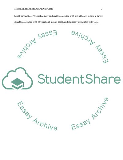 Meta analytic study about Mental Health and Exercise