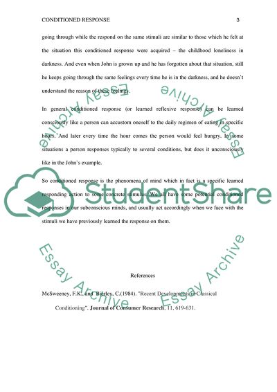 Conditioned Response