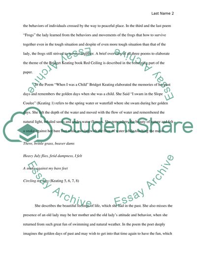 The theme of three pomes