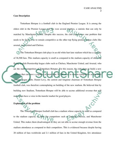 Case Description of Tottenham Hotspur plc