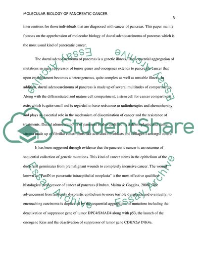 Molecular Biology of Pancreatic Cancer