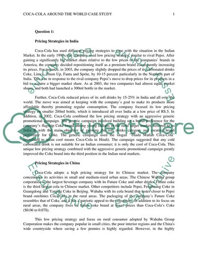 Marketing Strategies of Coca-Cola around the World