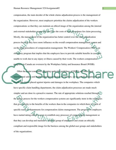 The Compensation for Workers is a Type of Insurance